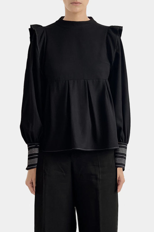 The Black Panel Blouse