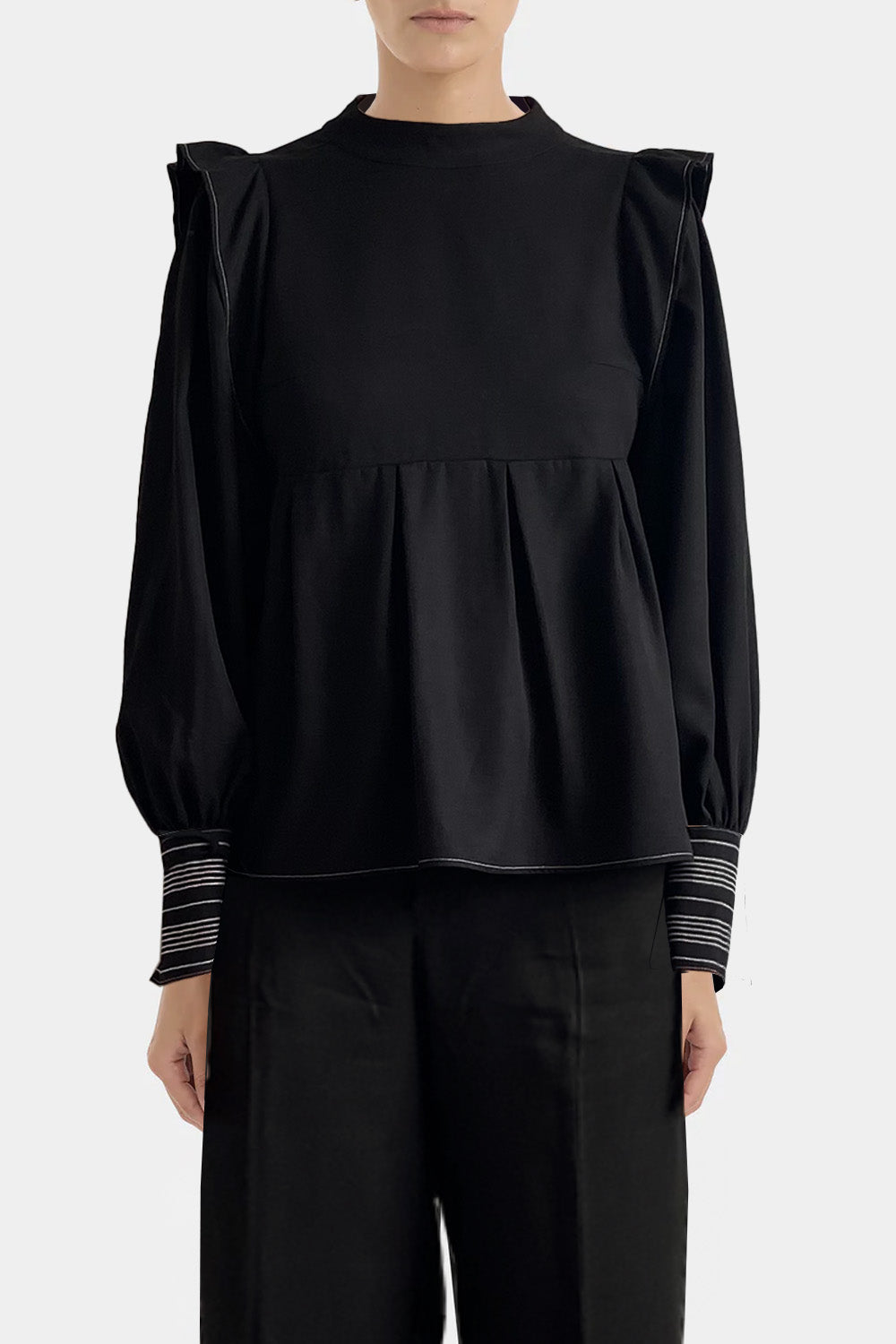The Black Panel Blouse