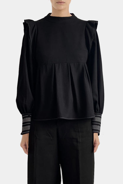 The Black Panel Blouse