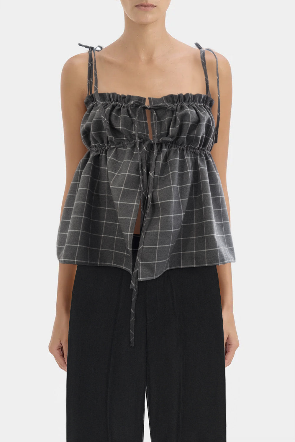 The Grey Ruffle Top
