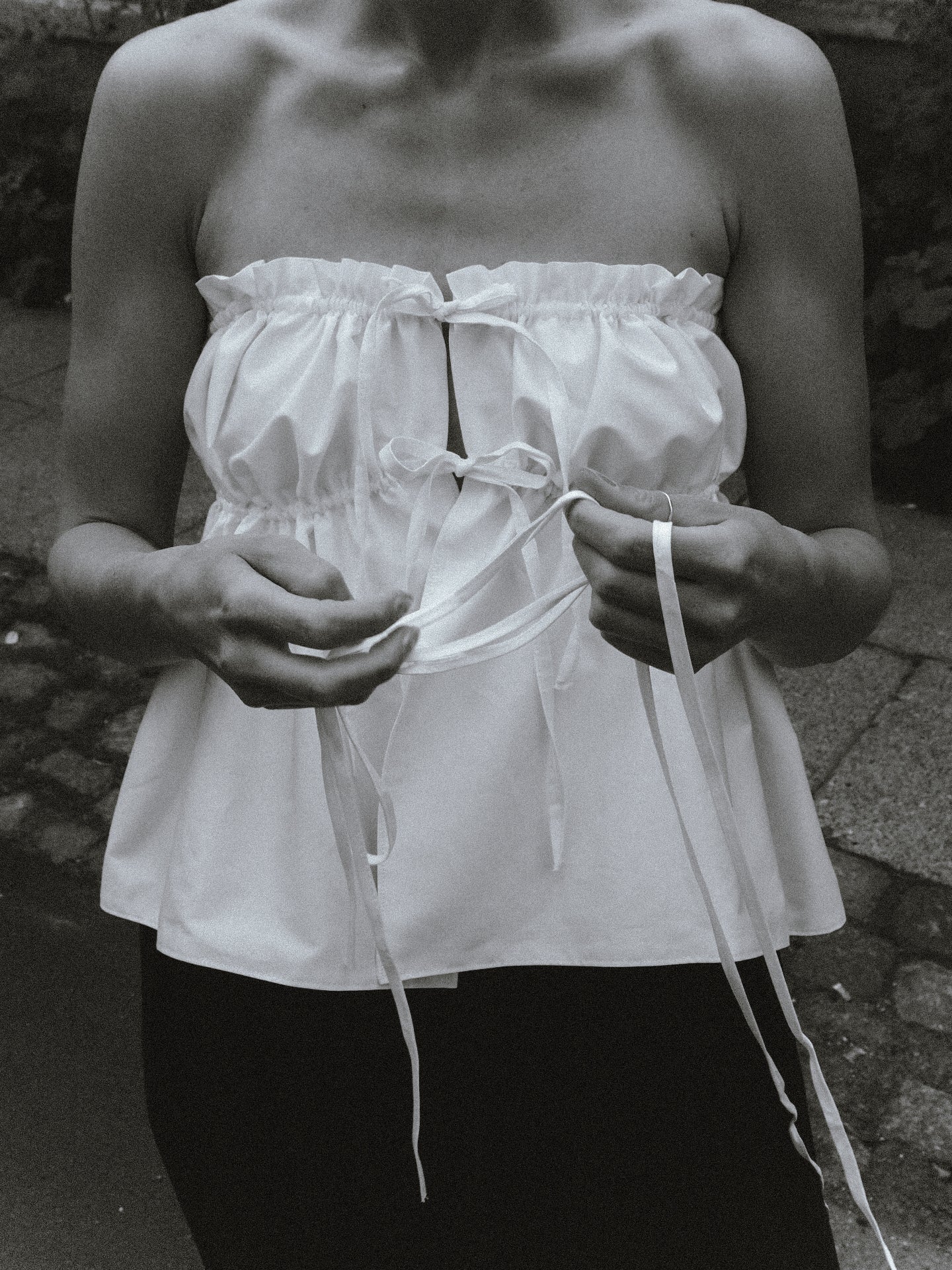 The White Ruffle Top