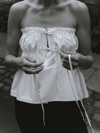 The White Ruffle Top