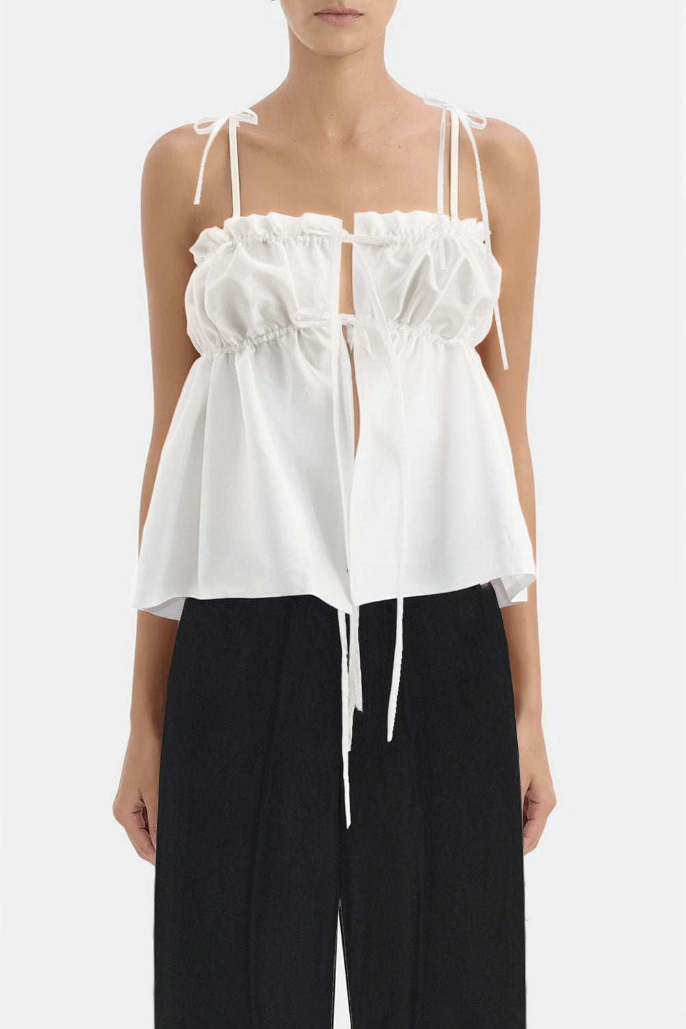 The White Ruffle Top