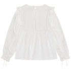 Kristine Eline bluse - White Panel Blouse hvid